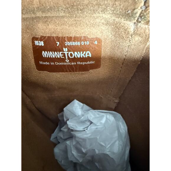 MINNETONKA Brown 3-Layer Fringe Boot - Picture 3 of 7